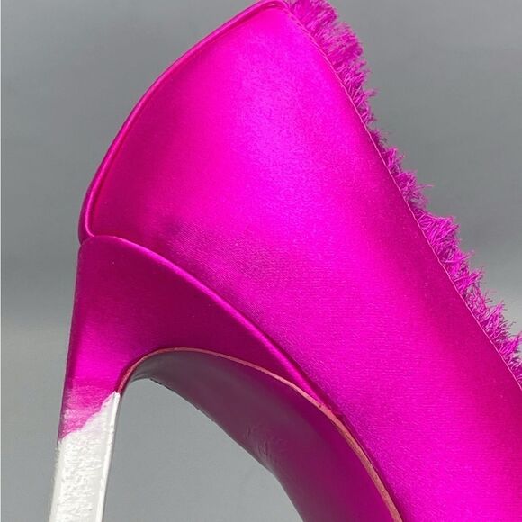 Tom Ford Frayed Dégradé Satin Pumps Pink size 38 - Picture 9 of 16